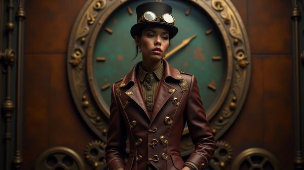Create your unique steampunk costume with industrial elegance