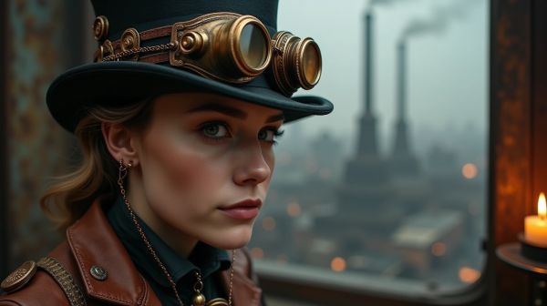 Create your unique steampunk costume with industrial elegance